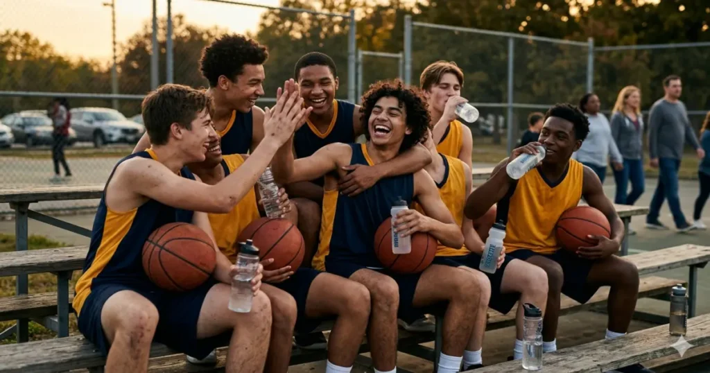 Team Spirit Basketball Captions