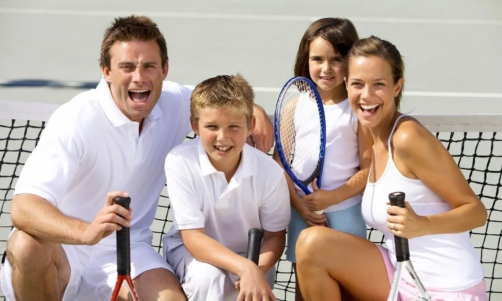 Tennis Family Captions