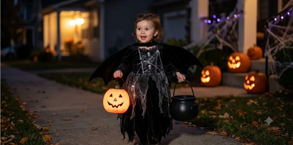 Toddler Halloween Captions