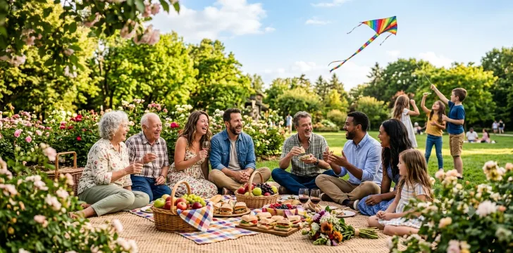 Family Picnic Captions