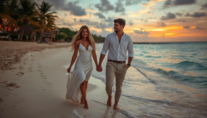 Romantic Cancun Captions