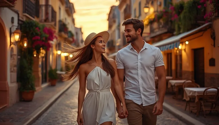 Spain Couple Captions          