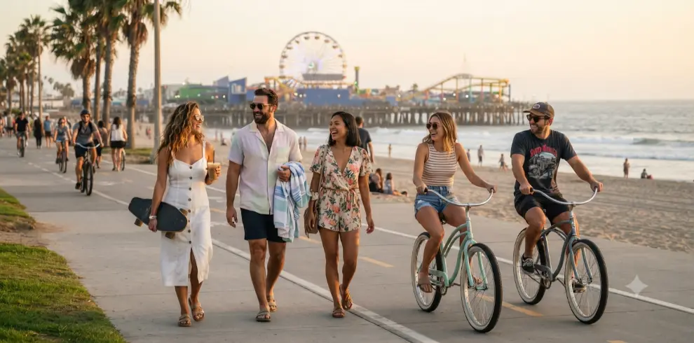 Santa Monica Friends Captions   