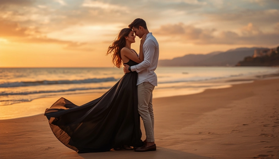 Sunset Couple Captions  