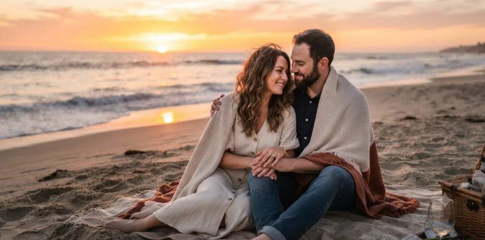 Sunset Romance Captions   